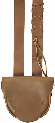Possibles bag, fine leather, 8" by 7", beaver tail flap